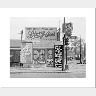 Beer & Liquor Market, 1938. Vintage Photo Posters and Art